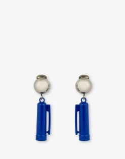 Hot Blue Pen Cap drop earrings Jewelry