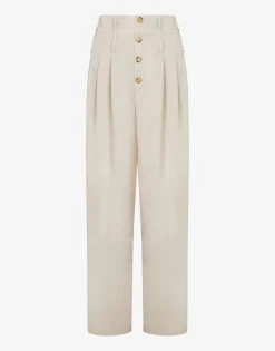 Sale Gabardine Trousers with Trench Details Pants & Shorts