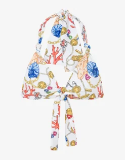 Discount Marine Print Bikini Top Swimwear