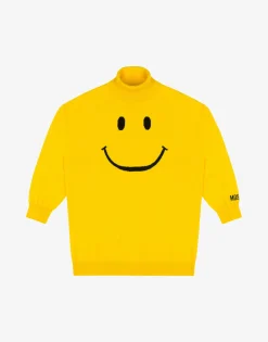 Hot Smiley® Embroidery wool knit dress Girl