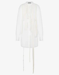 Discount Stretch poplin dress with embroidery Dresses