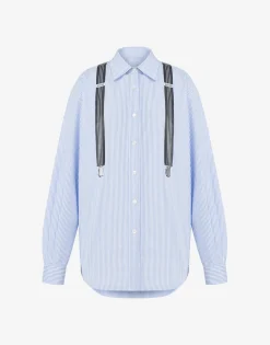 Sale Striped Poplin Shirt Suspenders Shirts & Tops