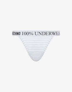 Clearance Striped Stretch Jersey Thong Underwear