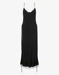 Outlet Viscose and Silk Dress Flower Jacquard Dresses