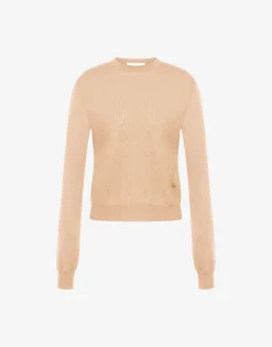 Outlet Wool and Silk Pullover Golden M Knitwear