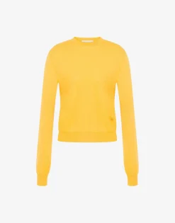 New Wool and Silk Pullover Golden M Knitwear