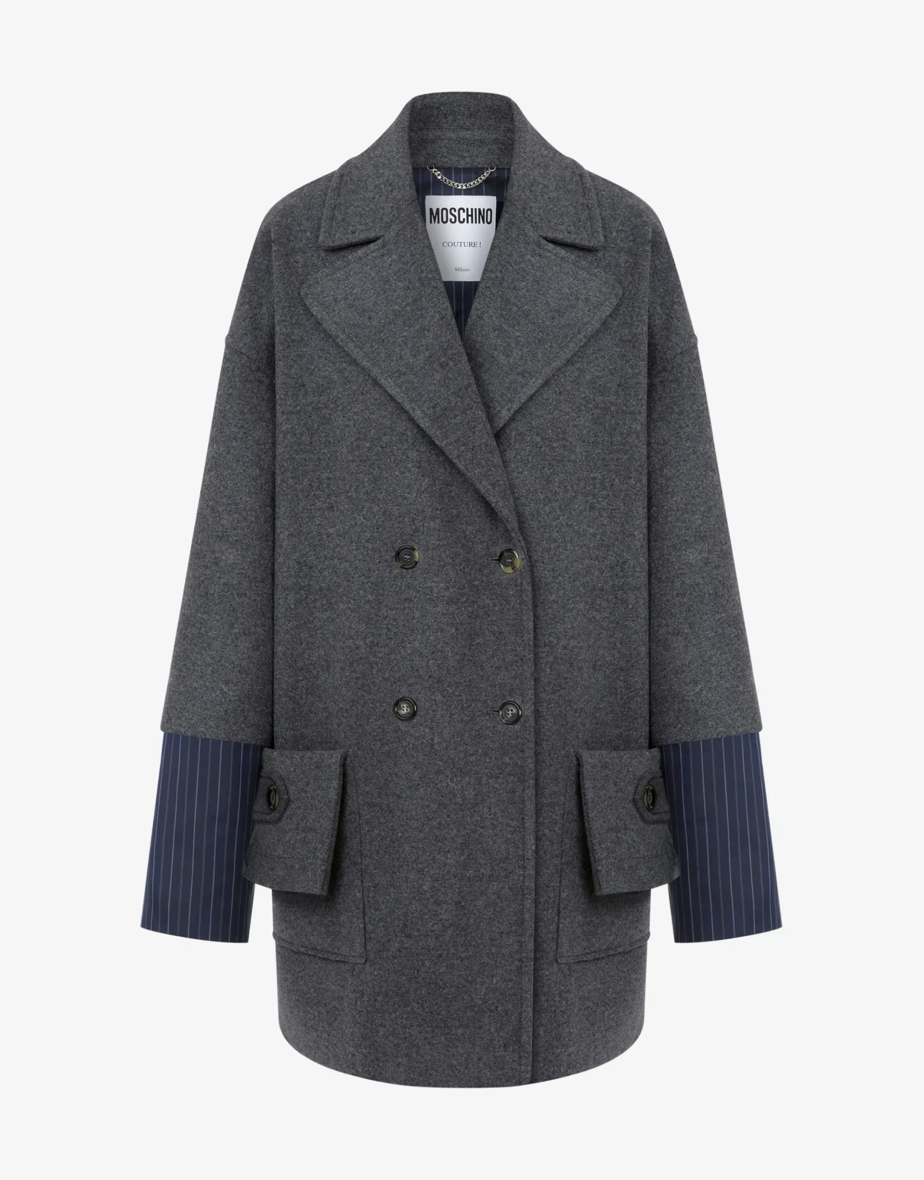 Hot Wool Felt Coat with Cuff Details Coats & Outerwear